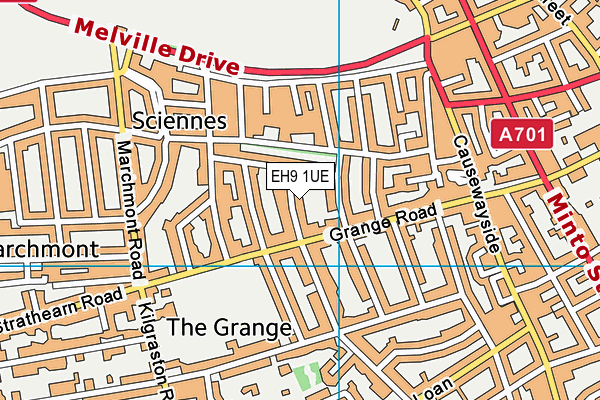 EH9 1UE map - OS VectorMap District (Ordnance Survey) EH9 1UE map - OS VectorMap District (Ordnance Survey)