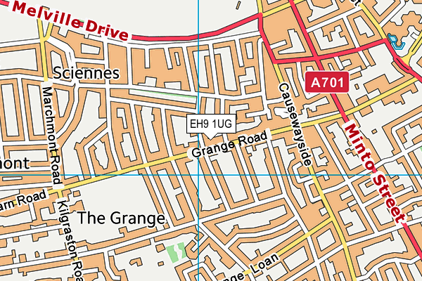 EH9 1UG map - OS VectorMap District (Ordnance Survey) EH9 1UG map - OS VectorMap District (Ordnance Survey)