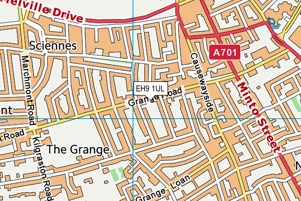 EH9 1UL map - OS VectorMap District (Ordnance Survey)