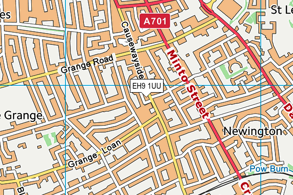EH9 1UU map - OS VectorMap District (Ordnance Survey) EH9 1UU map - OS VectorMap District (Ordnance Survey)