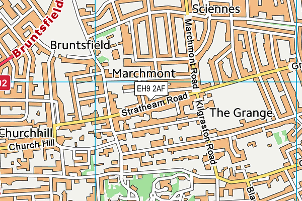 EH9 2AF map - OS VectorMap District (Ordnance Survey) EH9 2AF map - OS VectorMap District (Ordnance Survey)