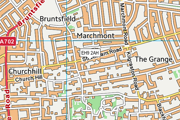 EH9 2AH map - OS VectorMap District (Ordnance Survey) EH9 2AH map - OS VectorMap District (Ordnance Survey)