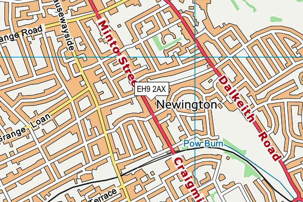 EH9 2AX map - OS VectorMap District (Ordnance Survey) EH9 2AX map - OS VectorMap District (Ordnance Survey)