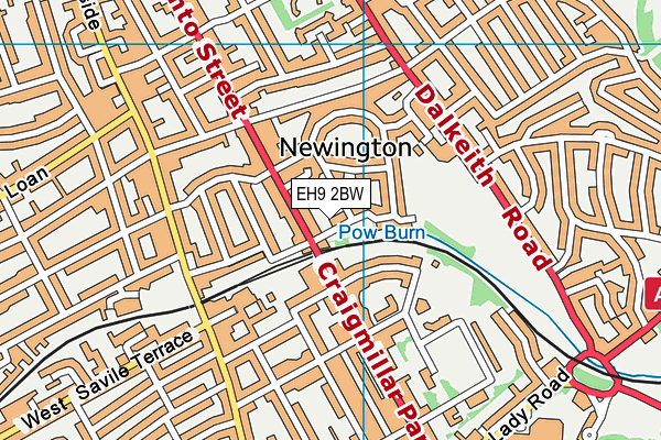 EH9 2BW map - OS VectorMap District (Ordnance Survey) EH9 2BW map - OS VectorMap District (Ordnance Survey)
