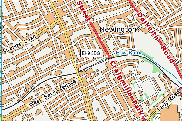 EH9 2DG map - OS VectorMap District (Ordnance Survey) EH9 2DG map - OS VectorMap District (Ordnance Survey)
