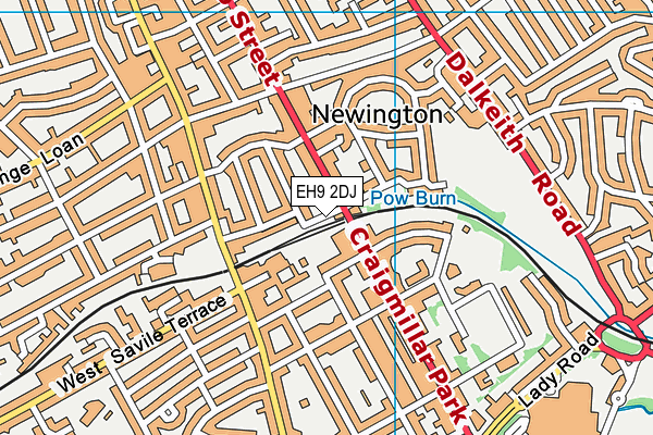 EH9 2DJ map - OS VectorMap District (Ordnance Survey) EH9 2DJ map - OS VectorMap District (Ordnance Survey)