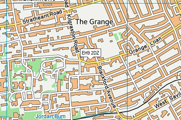 EH9 2DZ map - OS VectorMap District (Ordnance Survey) EH9 2DZ map - OS VectorMap District (Ordnance Survey)