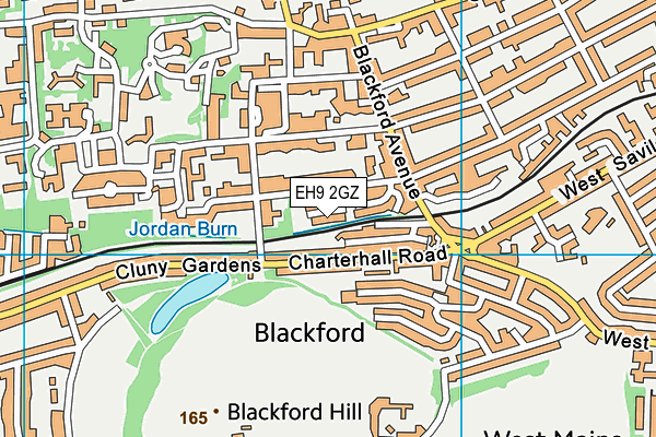 EH9 2GZ map - OS VectorMap District (Ordnance Survey) EH9 2GZ map - OS VectorMap District (Ordnance Survey)