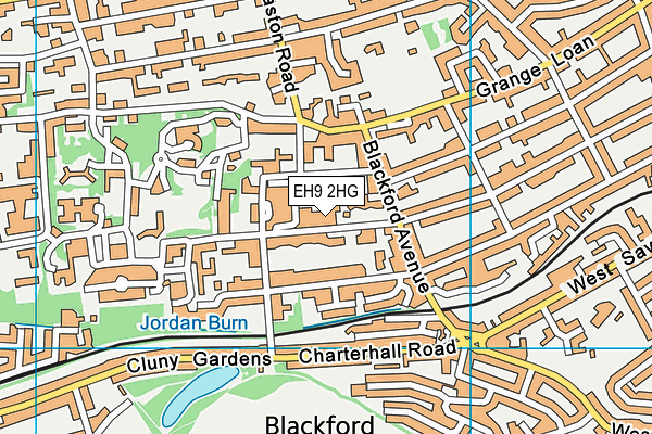 EH9 2HG map - OS VectorMap District (Ordnance Survey) EH9 2HG map - OS VectorMap District (Ordnance Survey)