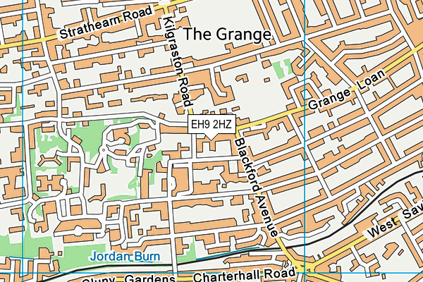 EH9 2HZ map - OS VectorMap District (Ordnance Survey) EH9 2HZ map - OS VectorMap District (Ordnance Survey)