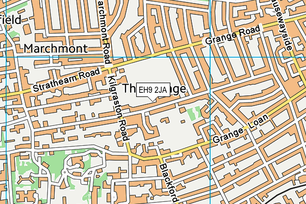 EH9 2JA map - OS VectorMap District (Ordnance Survey) EH9 2JA map - OS VectorMap District (Ordnance Survey)