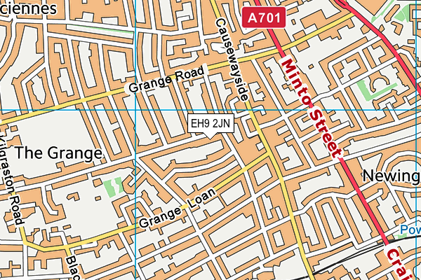 EH9 2JN map - OS VectorMap District (Ordnance Survey) EH9 2JN map - OS VectorMap District (Ordnance Survey)