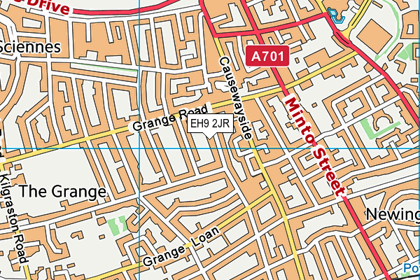 EH9 2JR map - OS VectorMap District (Ordnance Survey) EH9 2JR map - OS VectorMap District (Ordnance Survey)