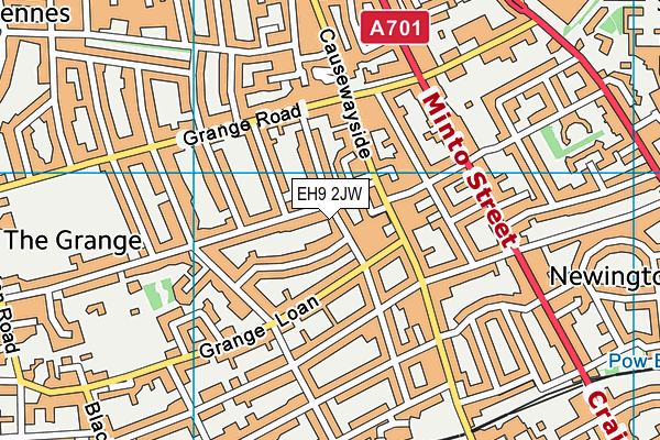 EH9 2JW map - OS VectorMap District (Ordnance Survey) EH9 2JW map - OS VectorMap District (Ordnance Survey)
