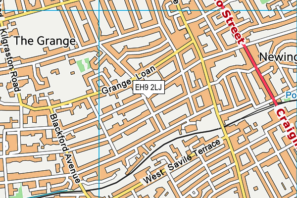 EH9 2LJ map - OS VectorMap District (Ordnance Survey) EH9 2LJ map - OS VectorMap District (Ordnance Survey)