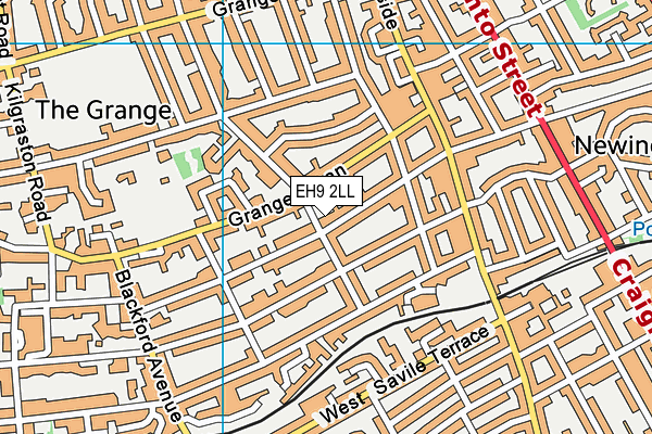 EH9 2LL map - OS VectorMap District (Ordnance Survey) EH9 2LL map - OS VectorMap District (Ordnance Survey)