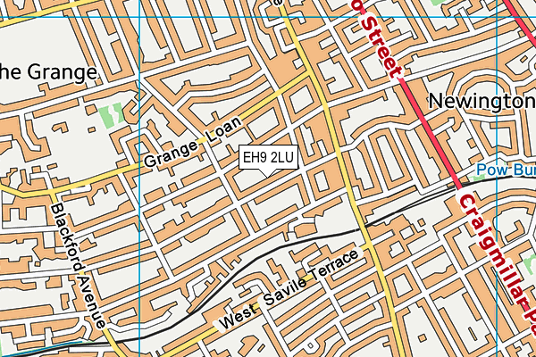 EH9 2LU map - OS VectorMap District (Ordnance Survey) EH9 2LU map - OS VectorMap District (Ordnance Survey)