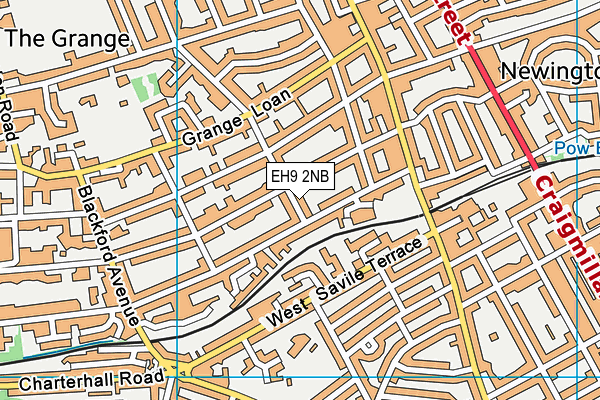 EH9 2NB map - OS VectorMap District (Ordnance Survey) EH9 2NB map - OS VectorMap District (Ordnance Survey)