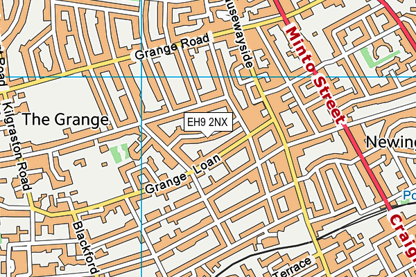 EH9 2NX map - OS VectorMap District (Ordnance Survey) EH9 2NX map - OS VectorMap District (Ordnance Survey)