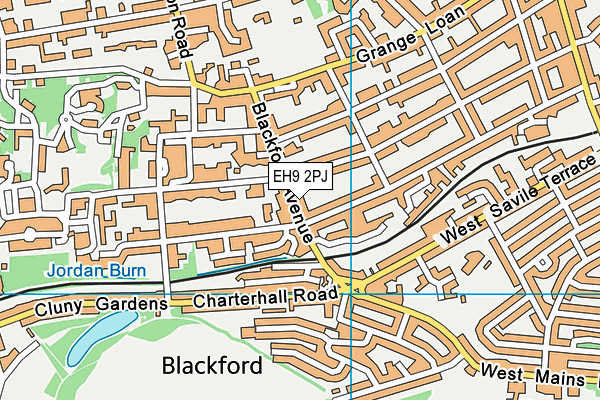 EH9 2PJ map - OS VectorMap District (Ordnance Survey) EH9 2PJ map - OS VectorMap District (Ordnance Survey)