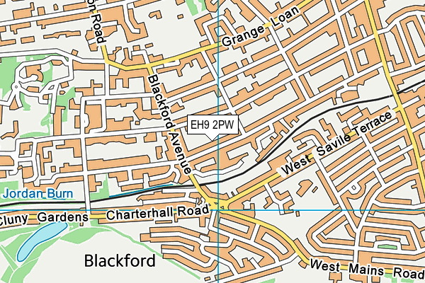 EH9 2PW map - OS VectorMap District (Ordnance Survey) EH9 2PW map - OS VectorMap District (Ordnance Survey)