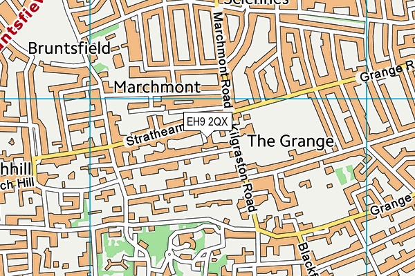 EH9 2QX map - OS VectorMap District (Ordnance Survey) EH9 2QX map - OS VectorMap District (Ordnance Survey)