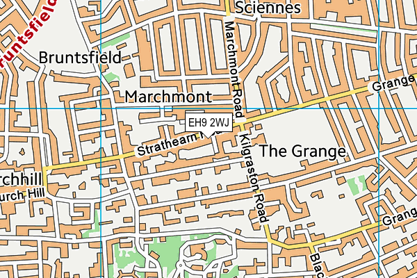 EH9 2WJ map - OS VectorMap District (Ordnance Survey) EH9 2WJ map - OS VectorMap District (Ordnance Survey)