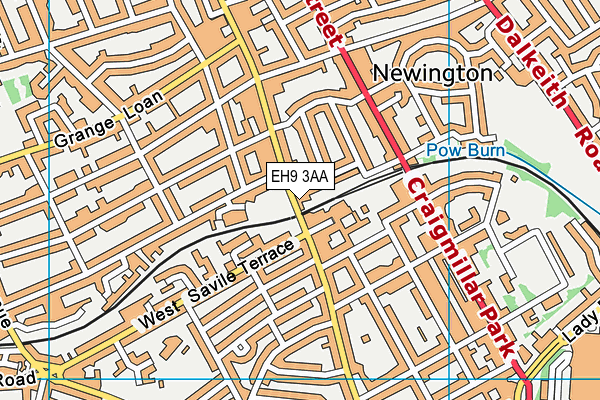 EH9 3AA map - OS VectorMap District (Ordnance Survey) EH9 3AA map - OS VectorMap District (Ordnance Survey)