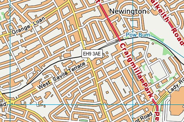 EH9 3AE map - OS VectorMap District (Ordnance Survey) EH9 3AE map - OS VectorMap District (Ordnance Survey)
