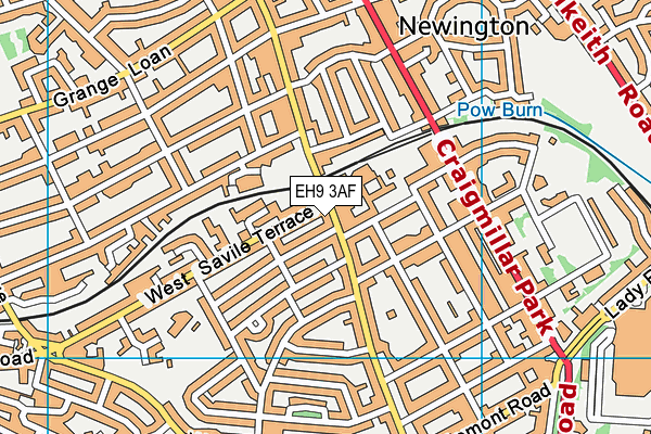 EH9 3AF map - OS VectorMap District (Ordnance Survey) EH9 3AF map - OS VectorMap District (Ordnance Survey)