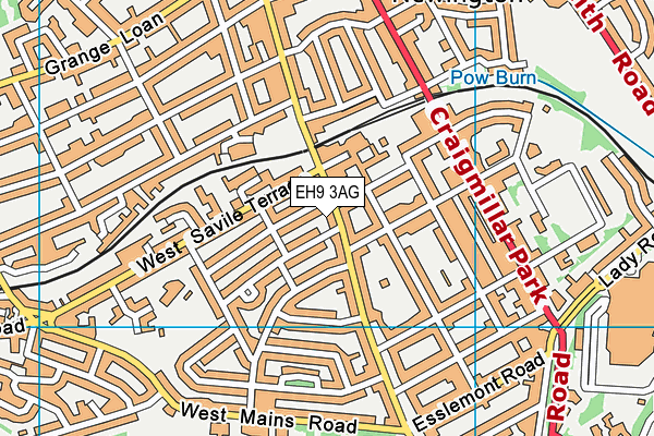 EH9 3AG map - OS VectorMap District (Ordnance Survey) EH9 3AG map - OS VectorMap District (Ordnance Survey)