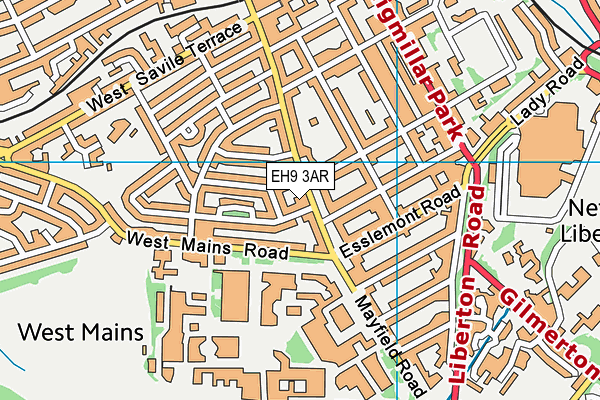 EH9 3AR map - OS VectorMap District (Ordnance Survey) EH9 3AR map - OS VectorMap District (Ordnance Survey)