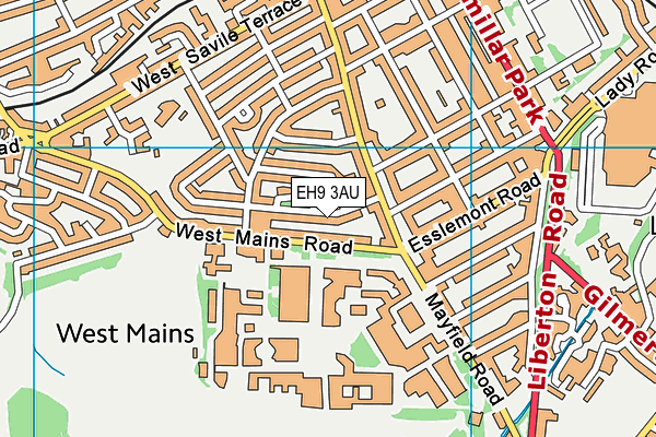 EH9 3AU map - OS VectorMap District (Ordnance Survey) EH9 3AU map - OS VectorMap District (Ordnance Survey)