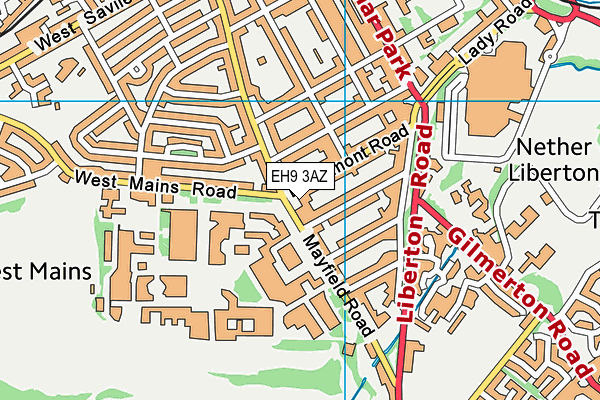 EH9 3AZ map - OS VectorMap District (Ordnance Survey) EH9 3AZ map - OS VectorMap District (Ordnance Survey)