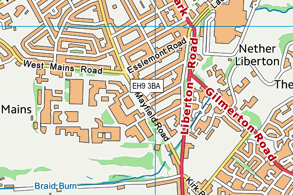 EH9 3BA map - OS VectorMap District (Ordnance Survey) EH9 3BA map - OS VectorMap District (Ordnance Survey)