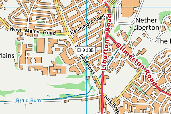 EH9 3BB map - OS VectorMap District (Ordnance Survey) EH9 3BB map - OS VectorMap District (Ordnance Survey)