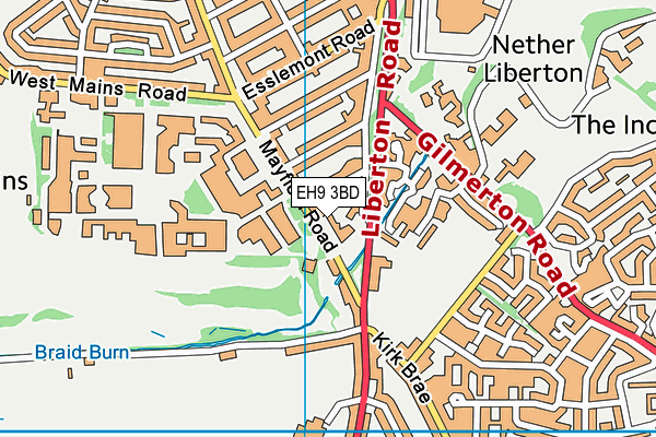 EH9 3BD map - OS VectorMap District (Ordnance Survey) EH9 3BD map - OS VectorMap District (Ordnance Survey)