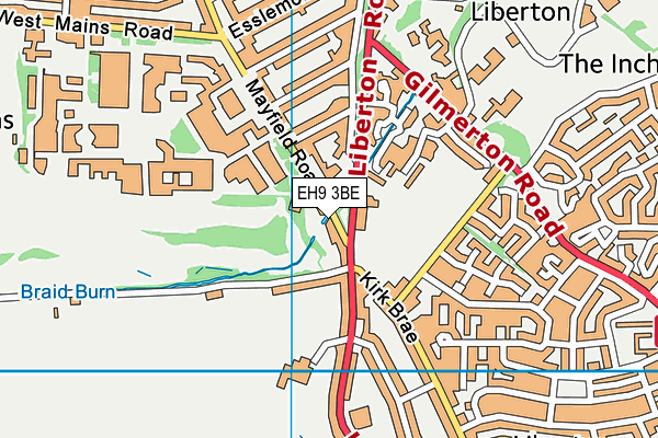 EH9 3BE map - OS VectorMap District (Ordnance Survey) EH9 3BE map - OS VectorMap District (Ordnance Survey)