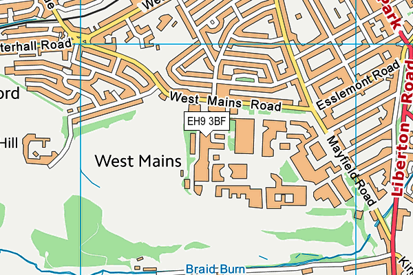 EH9 3BF map - OS VectorMap District (Ordnance Survey) EH9 3BF map - OS VectorMap District (Ordnance Survey)