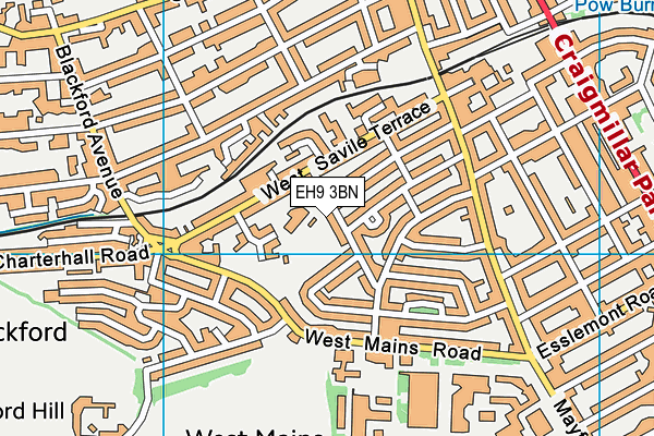 EH9 3BN map - OS VectorMap District (Ordnance Survey) EH9 3BN map - OS VectorMap District (Ordnance Survey)