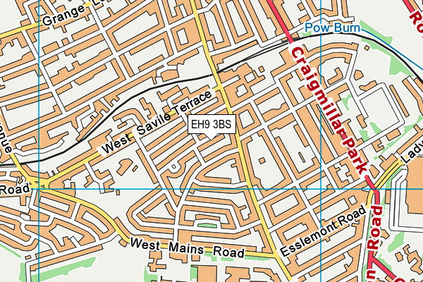 EH9 3BS map - OS VectorMap District (Ordnance Survey)