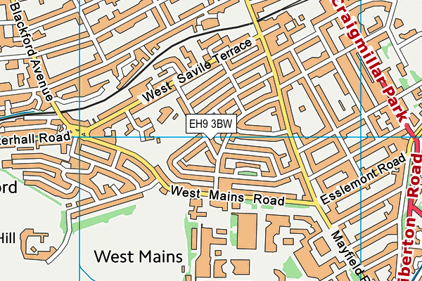 EH9 3BW map - OS VectorMap District (Ordnance Survey) EH9 3BW map - OS VectorMap District (Ordnance Survey)