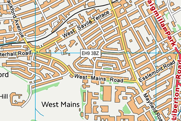 EH9 3BZ map - OS VectorMap District (Ordnance Survey) EH9 3BZ map - OS VectorMap District (Ordnance Survey)
