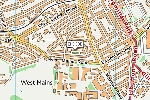 EH9 3DE map - OS VectorMap District (Ordnance Survey) EH9 3DE map - OS VectorMap District (Ordnance Survey)