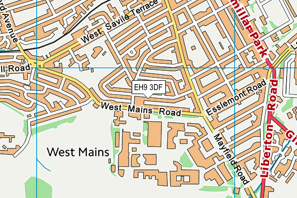 EH9 3DF map - OS VectorMap District (Ordnance Survey) EH9 3DF map - OS VectorMap District (Ordnance Survey)
