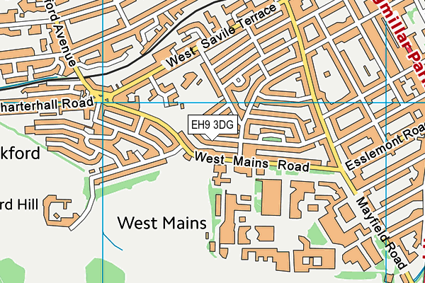 EH9 3DG map - OS VectorMap District (Ordnance Survey) EH9 3DG map - OS VectorMap District (Ordnance Survey)