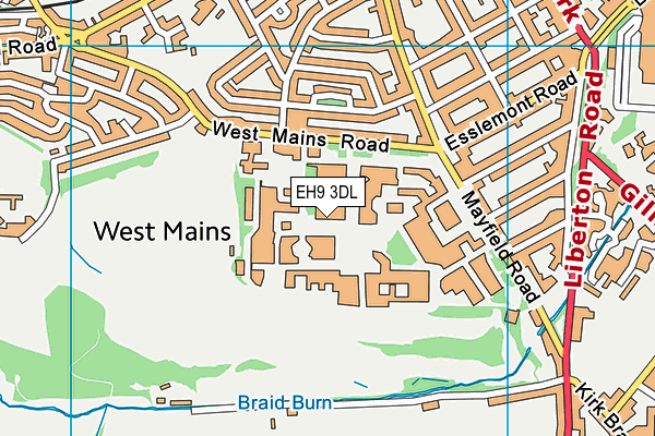 EH9 3DL map - OS VectorMap District (Ordnance Survey) EH9 3DL map - OS VectorMap District (Ordnance Survey)