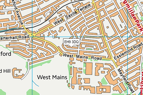 EH9 3DQ map - OS VectorMap District (Ordnance Survey) EH9 3DQ map - OS VectorMap District (Ordnance Survey)