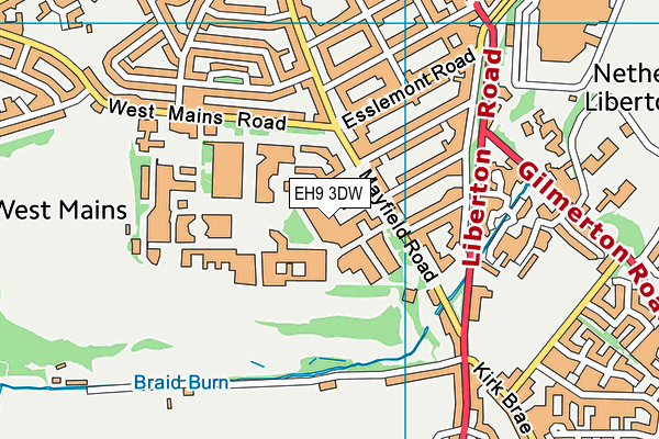 EH9 3DW map - OS VectorMap District (Ordnance Survey) EH9 3DW map - OS VectorMap District (Ordnance Survey)