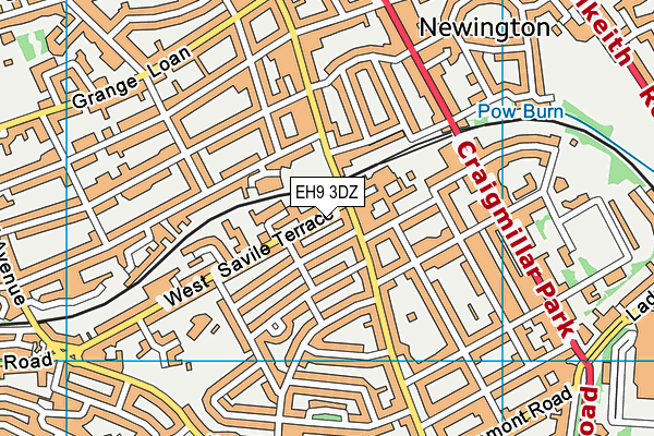 EH9 3DZ map - OS VectorMap District (Ordnance Survey) EH9 3DZ map - OS VectorMap District (Ordnance Survey)